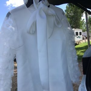 White scuba baby doll dress NWT